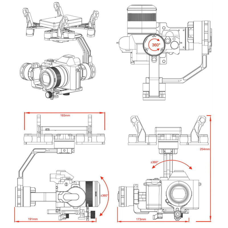 3 axis stablization gimbal